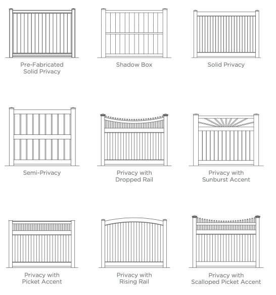 Vinyl Ranch Rail Fence Styles